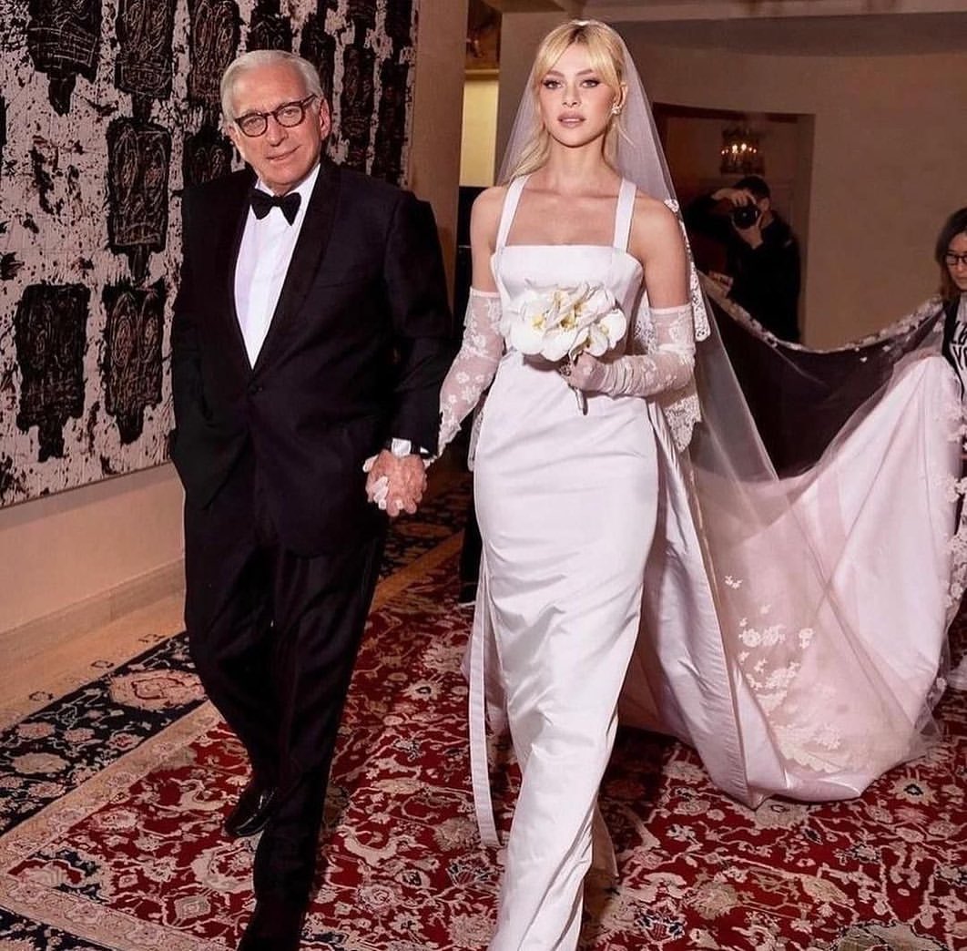 English football star, David Beckham celebrated the wedding of his 23-year-old son.