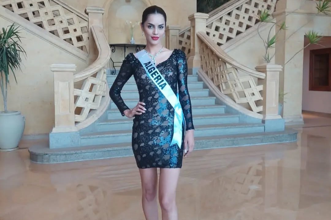 The beautiful Amel Kader Miss Algeria posing for Mag Cairo.