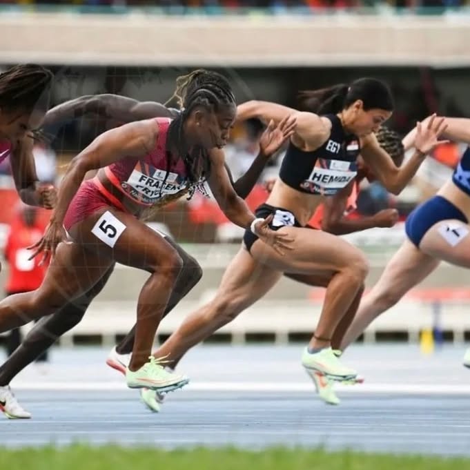Congratulations for the Egyptian athlete star @bassant_hemida on winning the Mediterranean games in Algeria,making her the first Egyptian to win Gold in the 100 m sprint.