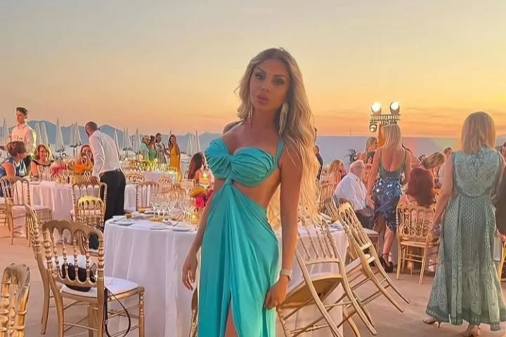 The mesmerizing @razanelmoghrabi looking flawless in @ahmedabdullah_official while in Cannes,France.