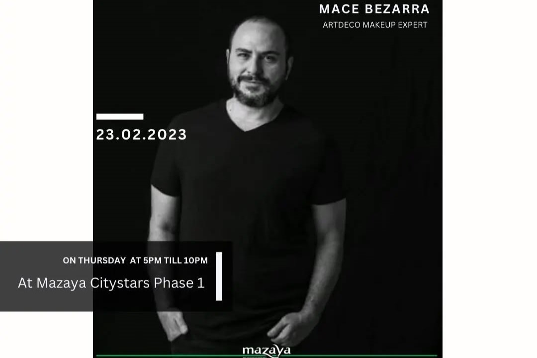 Live makeup show and and professional makeup tips this Thursday February the 23rd from 5pm by Mace Bezarra at Mazaya City Stars Cairo.