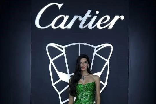 Once again the beautiful Tare Emad drops jaws in this stunning @rasario dress for Panthere De Cartier Event.
