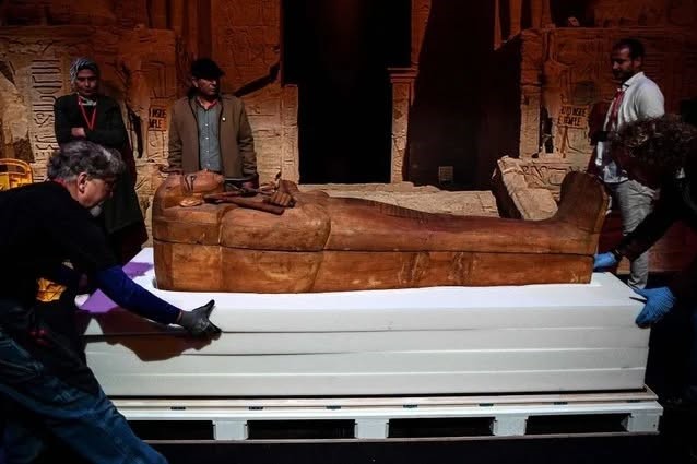 Egypt’s pharaoh Ramses II coffin has been unveiled as the centerpiece of a major exhibition due to open in France from April 7th until September 6th,the king’s mummy will remain in the Egyptian Museum in Cairo.