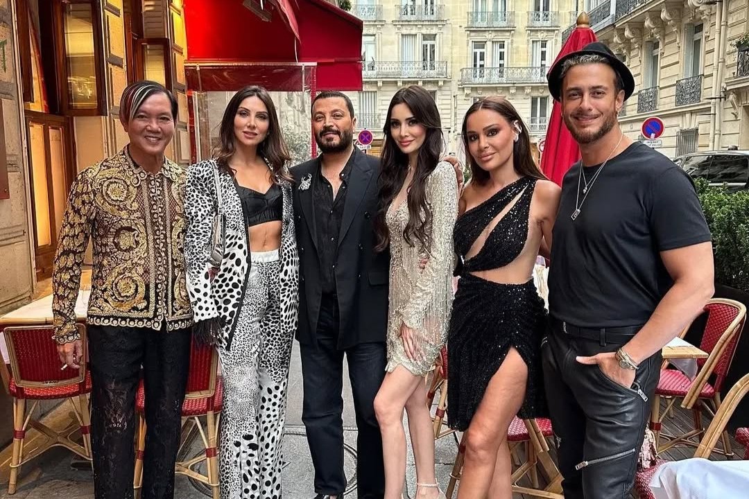 Zuhair Murad celebrating his Couture Collection with friends in Paris earlier this week.
