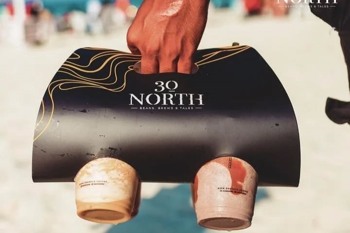 Looking for that perfect coffee at the beach to brighten up your morning.