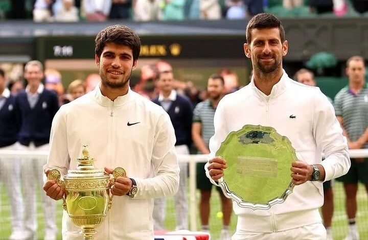 Celebs at #wimbledon Men’s Finals,swipe through to see more.