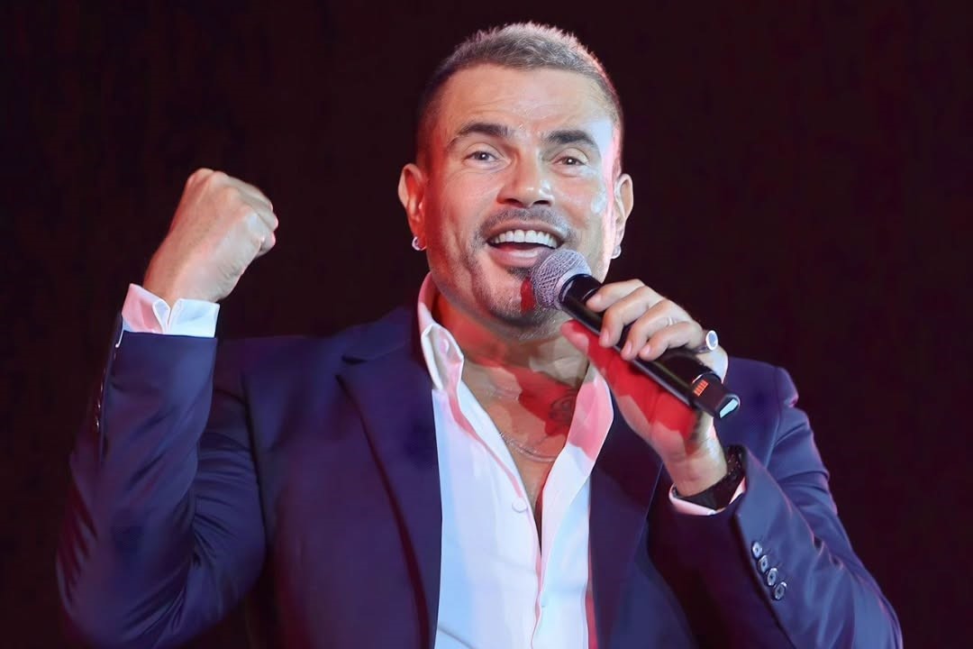 The Icon @amrdiab at yesterday’s closing ceremony for @iccvenus by the Pyramids.