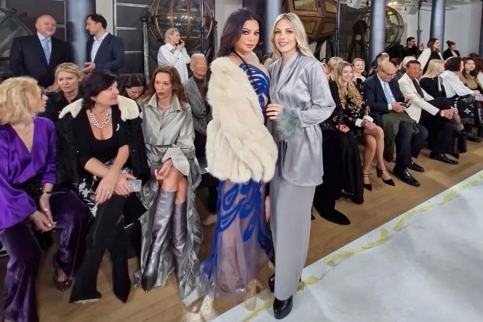 The stunning Diva @haifawehbe at @yaninacouture in Paris for the SS24 Couture Show.