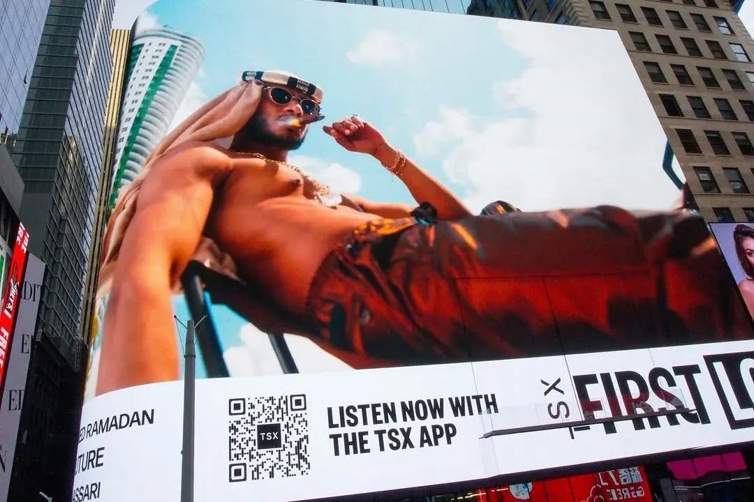 When stars collide  @mohamedramadanws and @massari taking over the iconic NY Times Square with their latest hit.