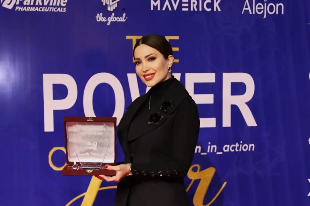 Stunning Nesreen Tafesh owning the spotlight as she brings home her well-deserved award ‘Inspiration Star Award’ at yesterday’s empowering event at @galleria40 by @girlzspace_.