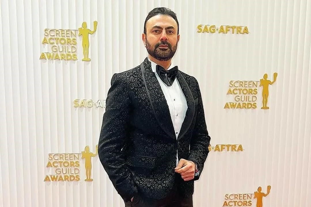 Egyptian Actor Mohamed Karim bringing his A-game to the red carpet at the #sagawards2024.
