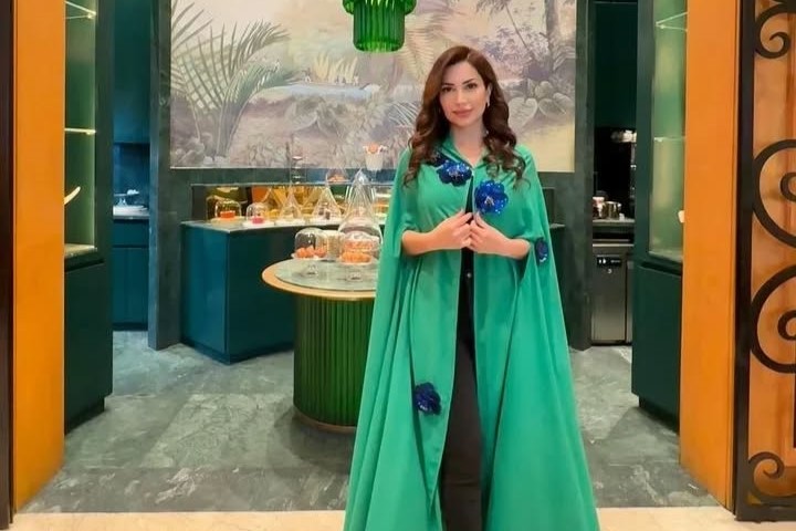 Embracing a Ramadan fashion statement with Nesreen Tafesh latest kaftan look.