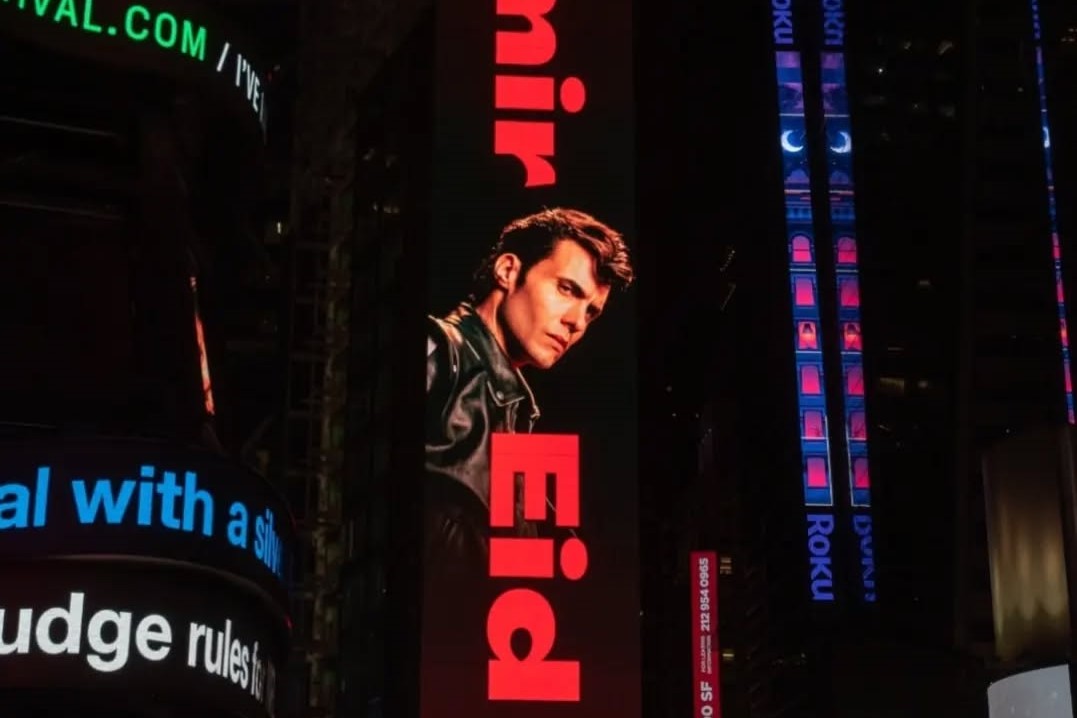 Spotify Celebrates Amir Eid’s Debut Solo EP with a Times Square Billboard in New York City.