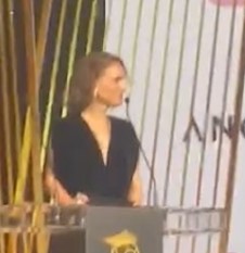 Hollywood star Natalie Portman is here at the Ballon d’Or.