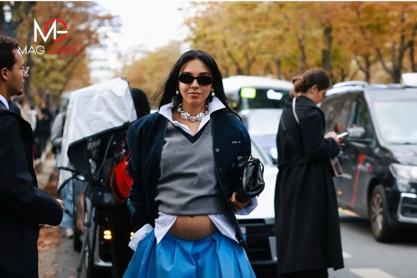 Salma Abu Deif embraced Parisian chic effortlessly yesterday as she stepped out for the Miu Miu SS25 show in Paris. She exuded timeless elegance with her sleek.