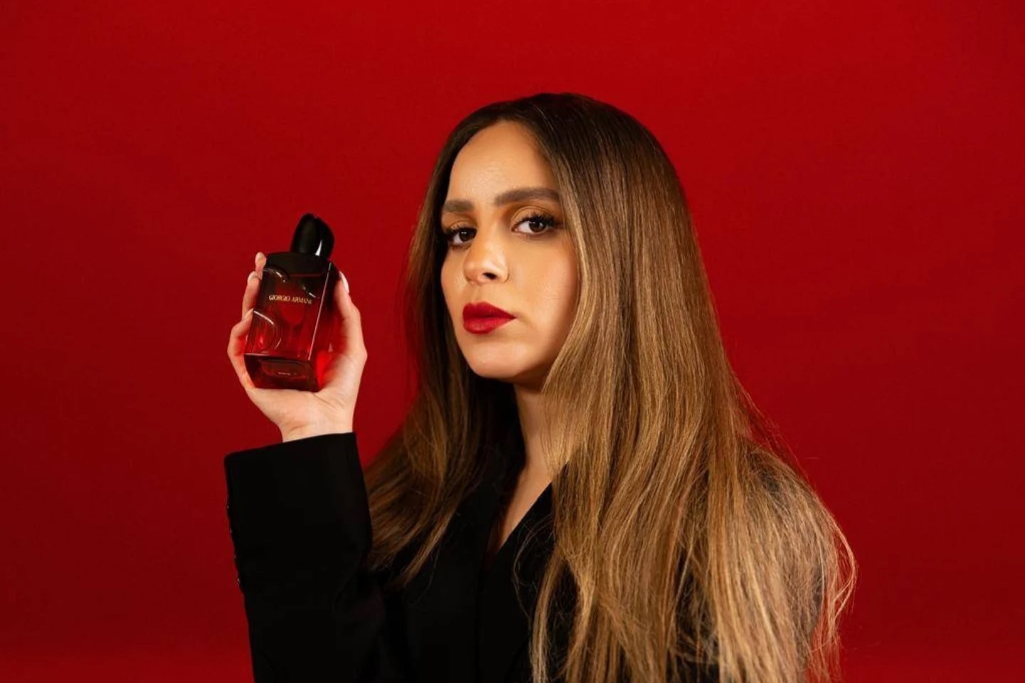 Jamila Awad Becomes the Face of Armani Beauty’s Latest Si Passione Intense Campaign.